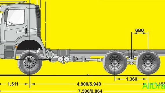 Volkswagen Constellation 31 ton (2007) чертежи (рисунки) грузовика